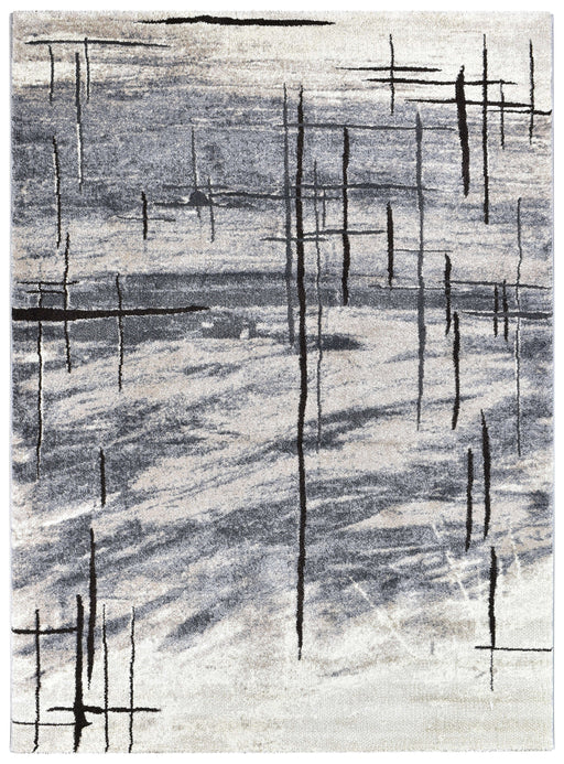 Medieval Primitive Grey Beige Rug