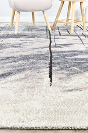 Medieval Primitive Grey Beige Rug