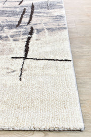 Medieval Primitive Grey Beige Rug