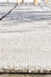 Medieval Primitive Grey Beige Rug