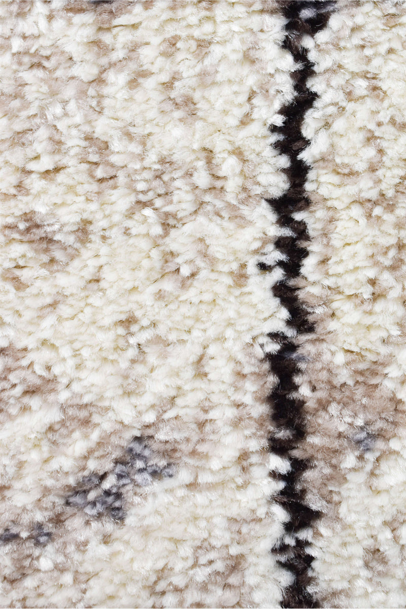 Medieval Primitive Grey Beige Rug