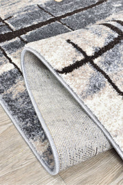 Medieval Primitive Grey Beige Rug