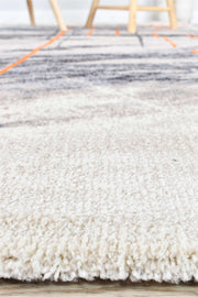 Medieval Primitive Grey Orange Rug