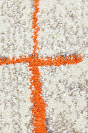 Medieval Primitive Grey Orange Rug