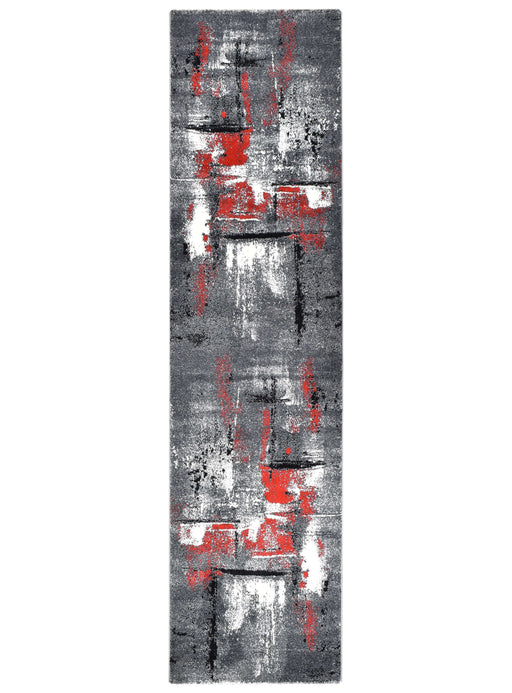 Medieval Gothic Grey Red Rug