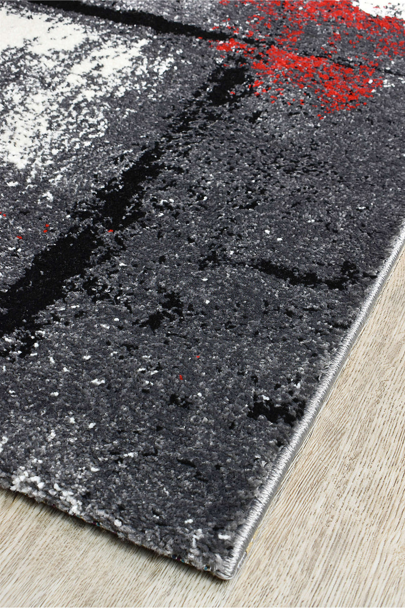 Medieval Gothic Grey Red Rug