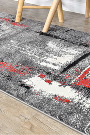 Medieval Gothic Grey Red Rug