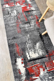 Medieval Gothic Grey Red Rug