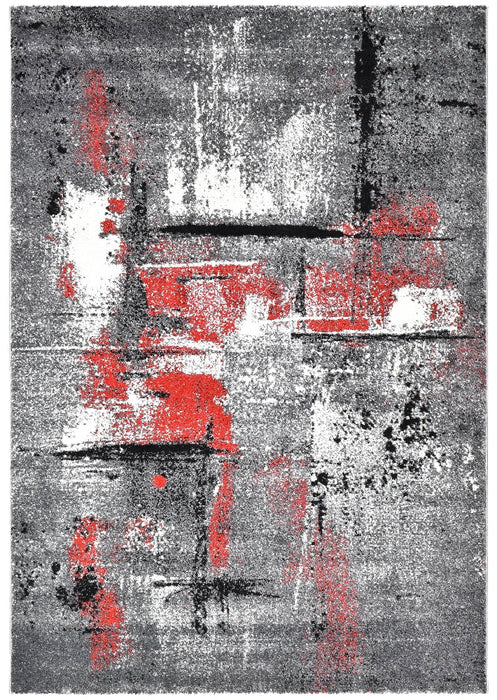 Medieval Gothic Grey Red Rug