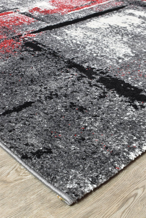 Medieval Gothic Grey Red Rug