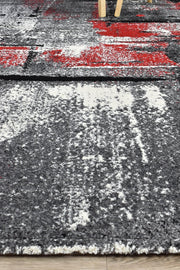 Medieval Gothic Grey Red Rug