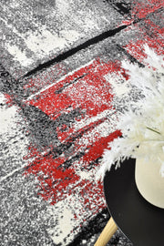 Medieval Gothic Grey Red Rug