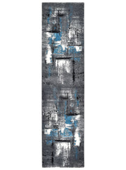 Medieval Gothic Grey Turquoise Rug