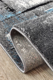 Medieval Gothic Grey Turquoise Rug