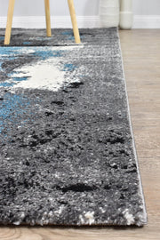 Medieval Gothic Grey Turquoise Rug