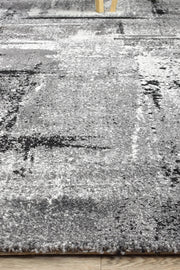 Medieval Gothic Light Grey Dark Grey Rug