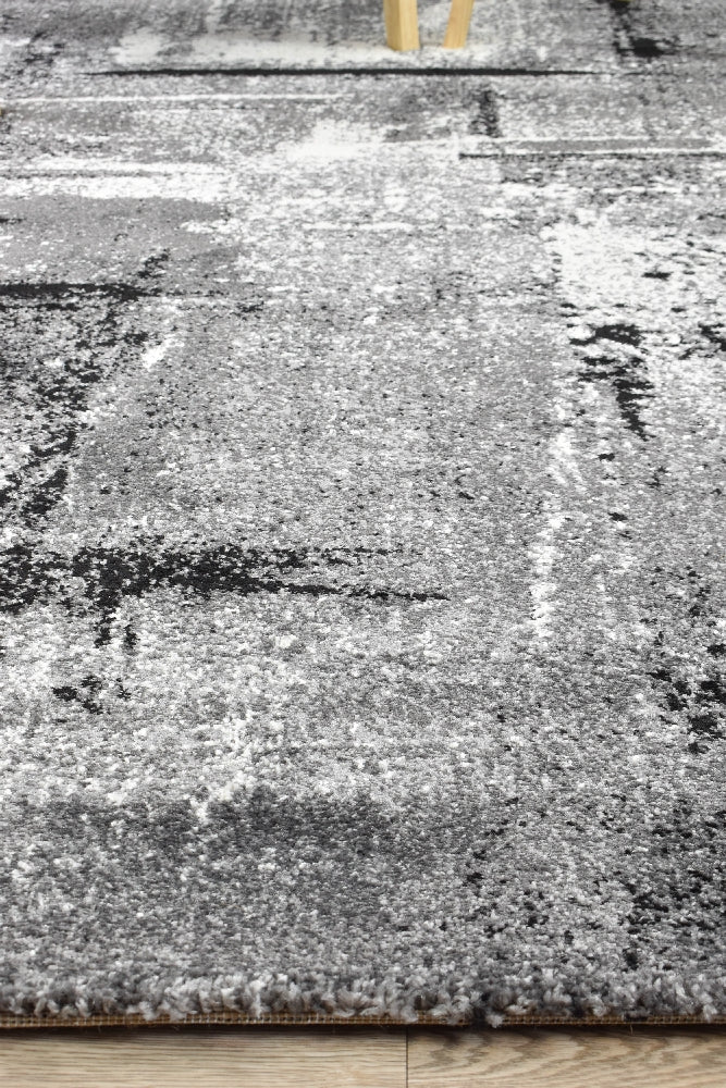 Medieval Gothic Light Grey Dark Grey Rug