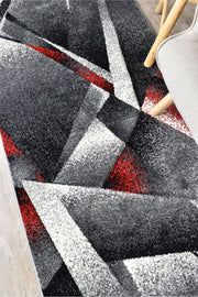 Medieval Archaic Grey Red Rug