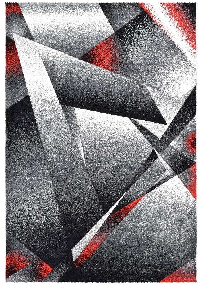 Medieval Archaic Grey Red Rug