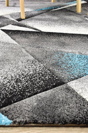 Medieval Archaic Grey Turquoise Rug