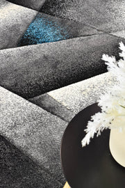 Medieval Archaic Grey Turquoise Rug