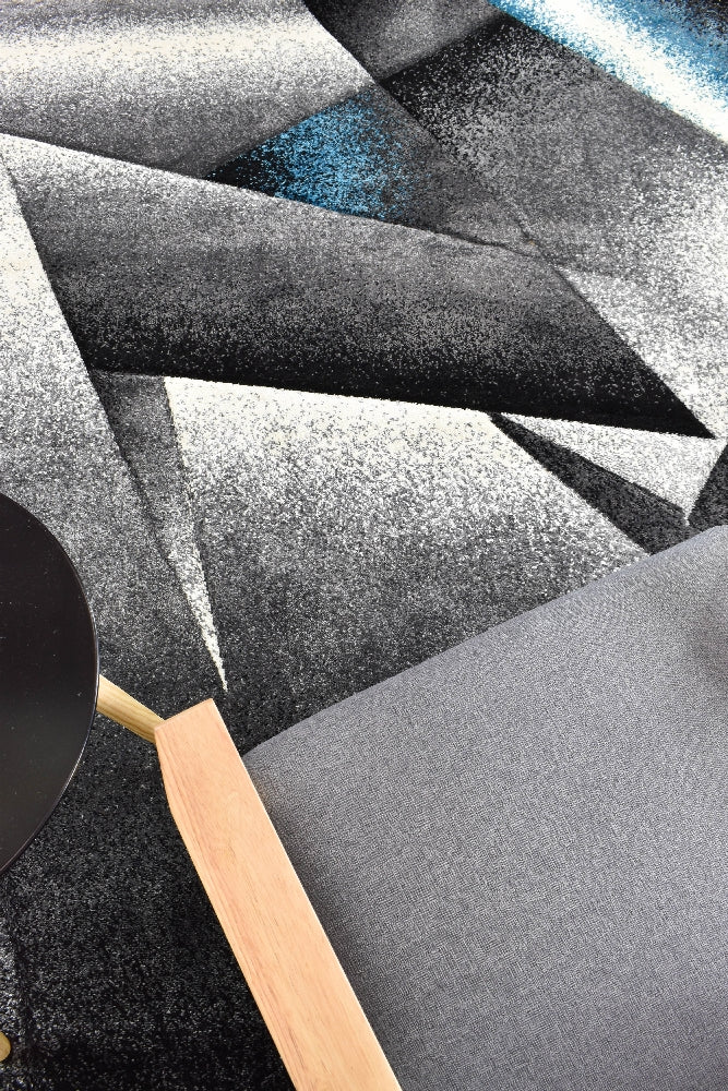 Medieval Archaic Grey Turquoise Rug