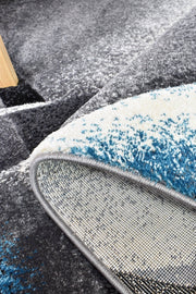 Medieval Archaic Grey Turquoise Rug