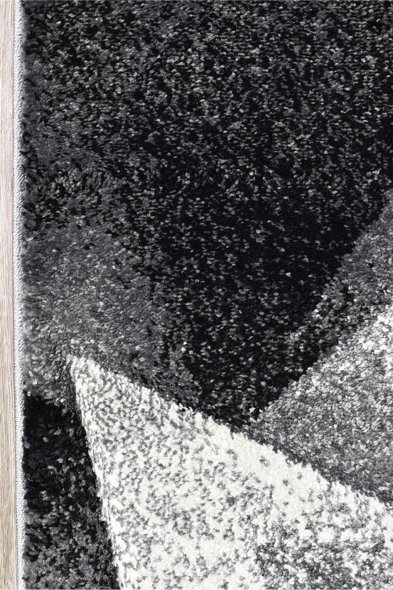 Medieval Archaic Light Grey Dark Grey Rug