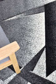 Medieval Archaic Light Grey Dark Grey Rug