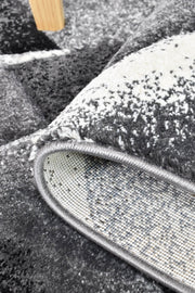 Medieval Archaic Light Grey Dark Grey Rug