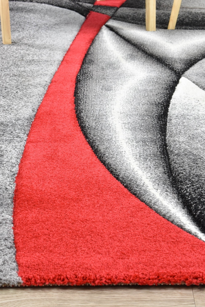 Medieval Antique Grey Red Rug