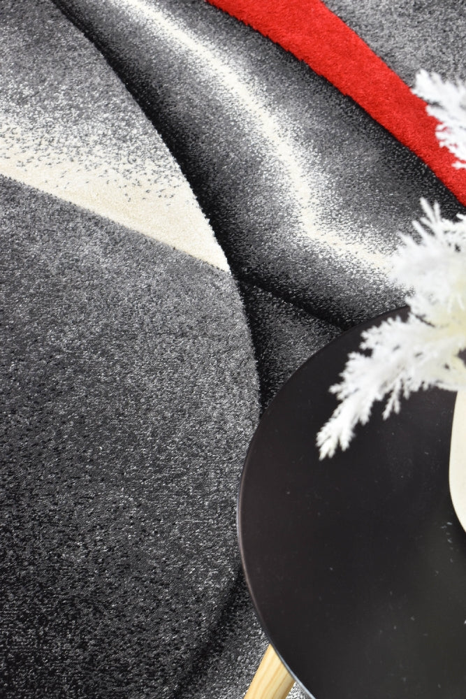 Medieval Antique Grey Red Rug