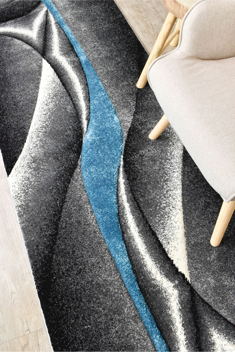 Medieval Antique Grey Turquoise Rug