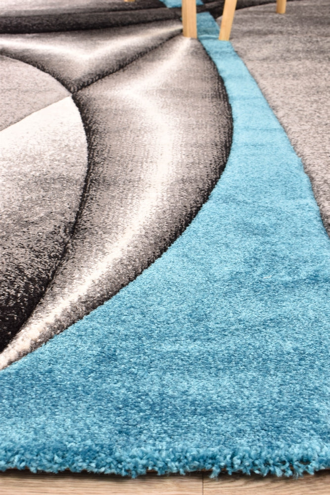 Medieval Antique Grey Turquoise Rug