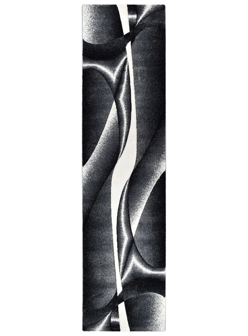 Medieval Antique Light Grey Dark Grey Runner Rug