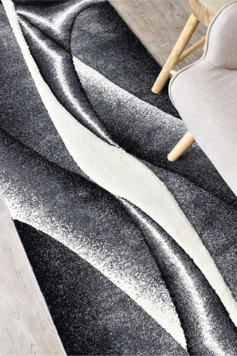 Medieval Antique Light Grey Dark Grey Rug