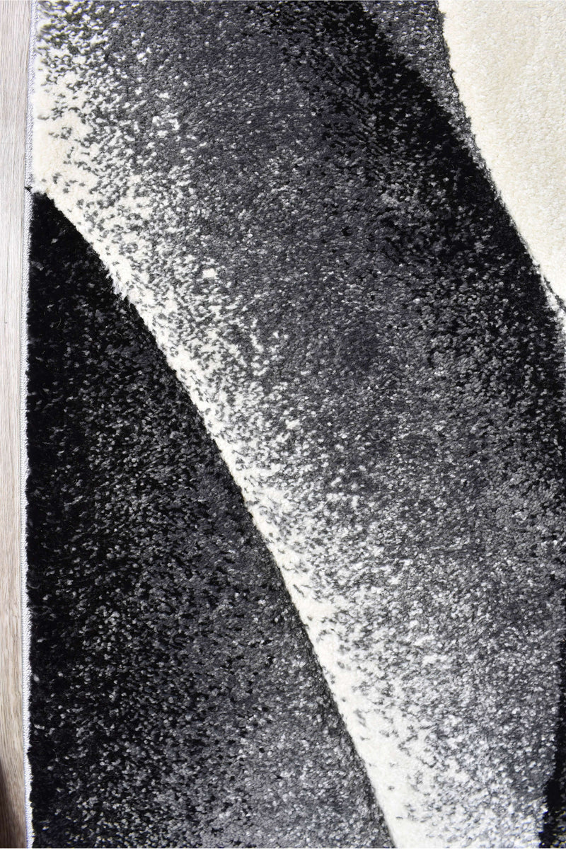 Medieval Antique Light Grey Dark Grey Runner Rug