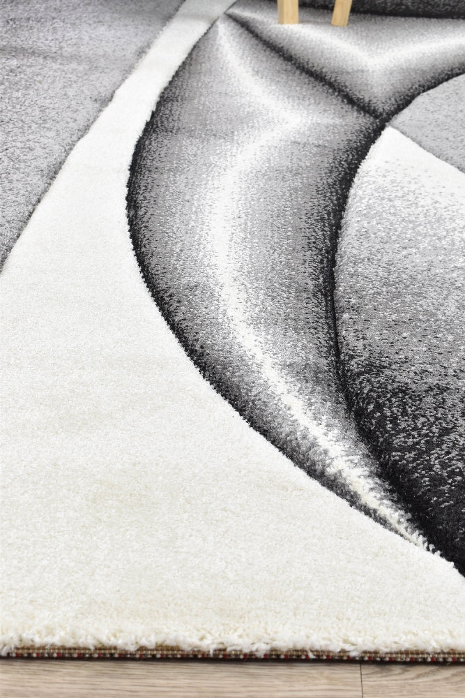 Medieval Antique Light Grey Dark Grey Rug