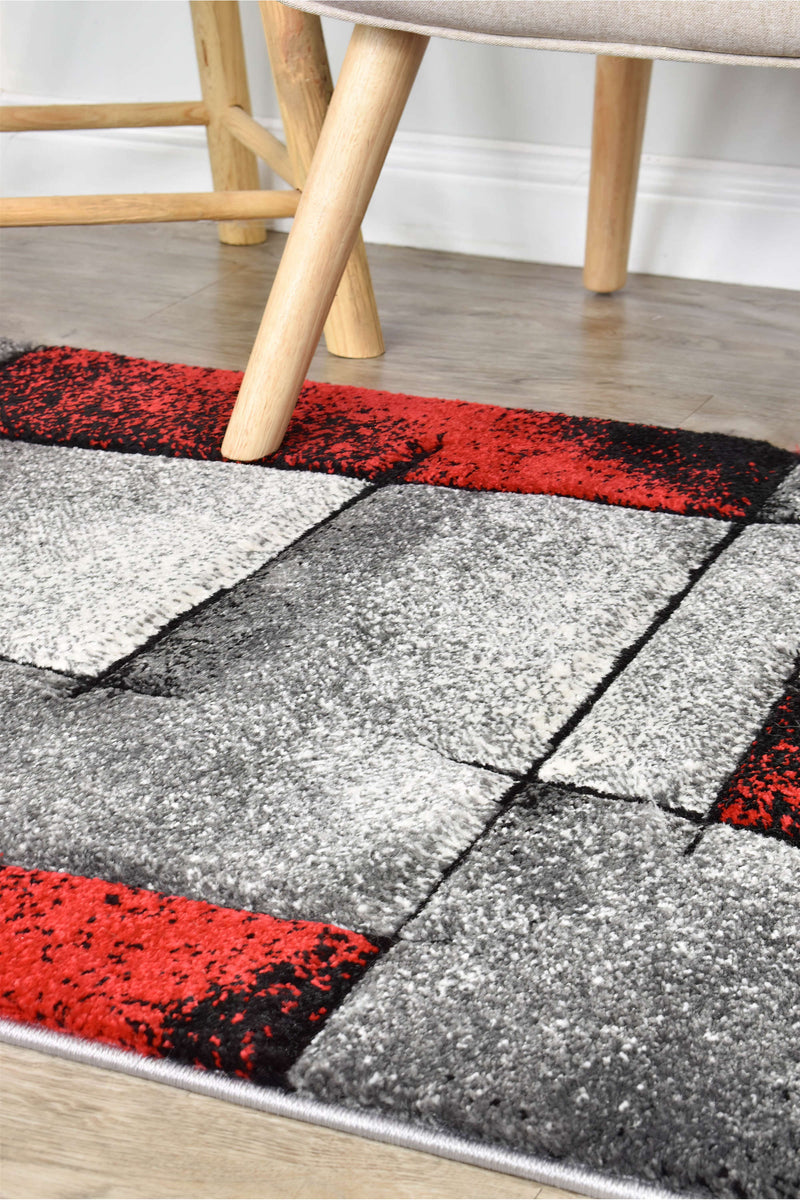 Medieval Red Rug Medieval Faudal Grey Red Rug — SydneyRugsOnline