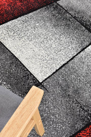 Medieval Faudal Grey Red Rug