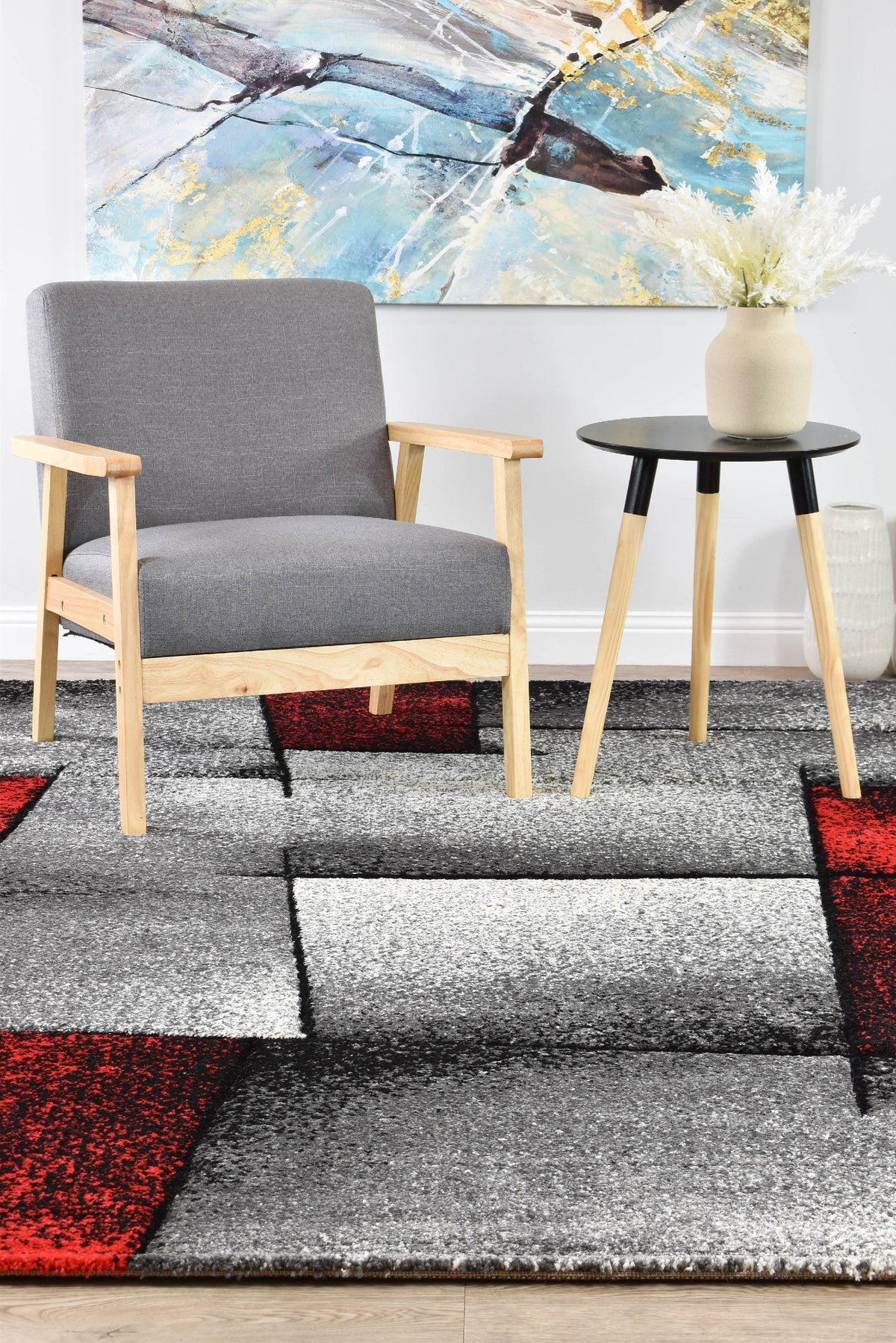 Medieval Red Rug Medieval Faudal Grey Red Rug — SydneyRugsOnline