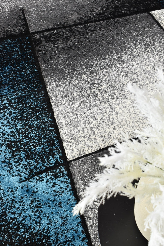 Medieval Faudal Grey Turquoise Rug