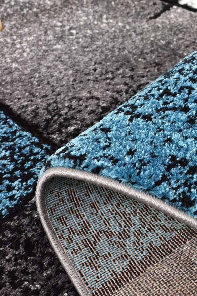 Medieval Faudal Grey Turquoise Rug