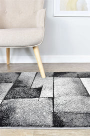 Medieval Faudal Light Grey Dark Grey Rug