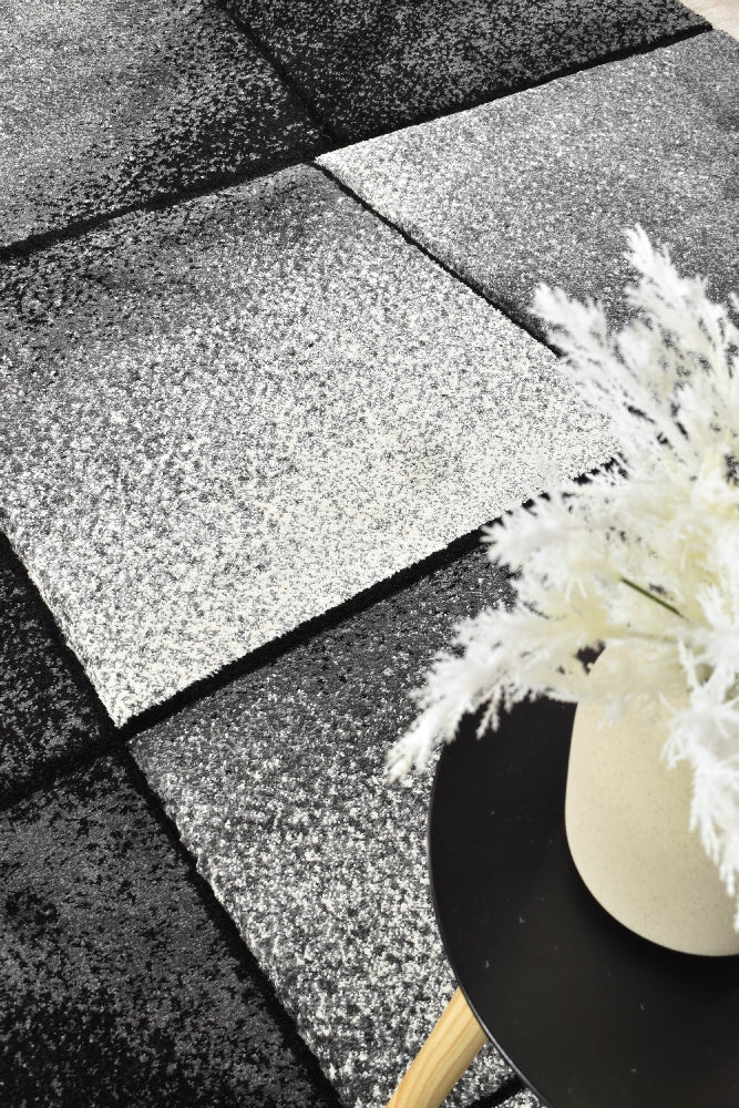 Medieval Faudal Light Grey Dark Grey Rug