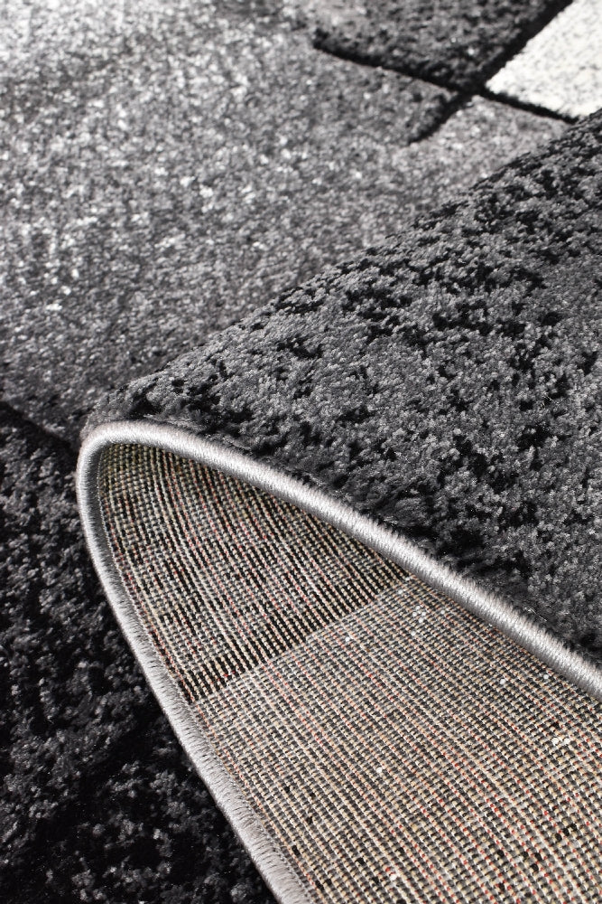 Medieval Faudal Light Grey Dark Grey Rug