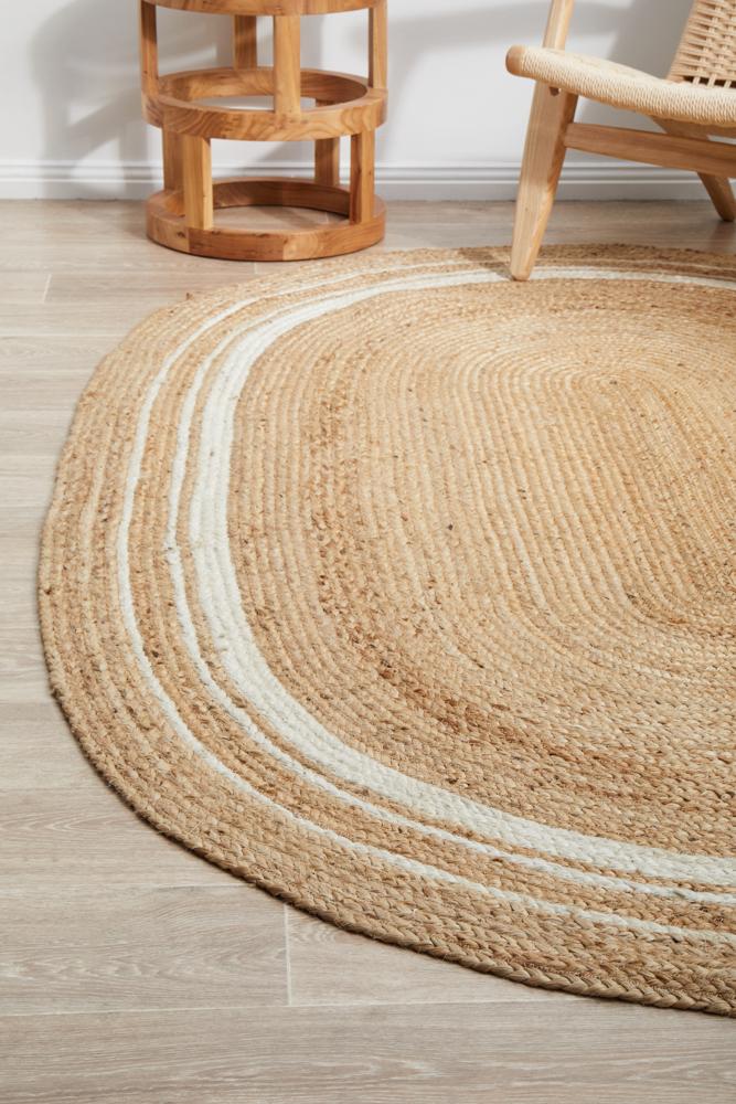 Nootka tribe Natural Oval Rug