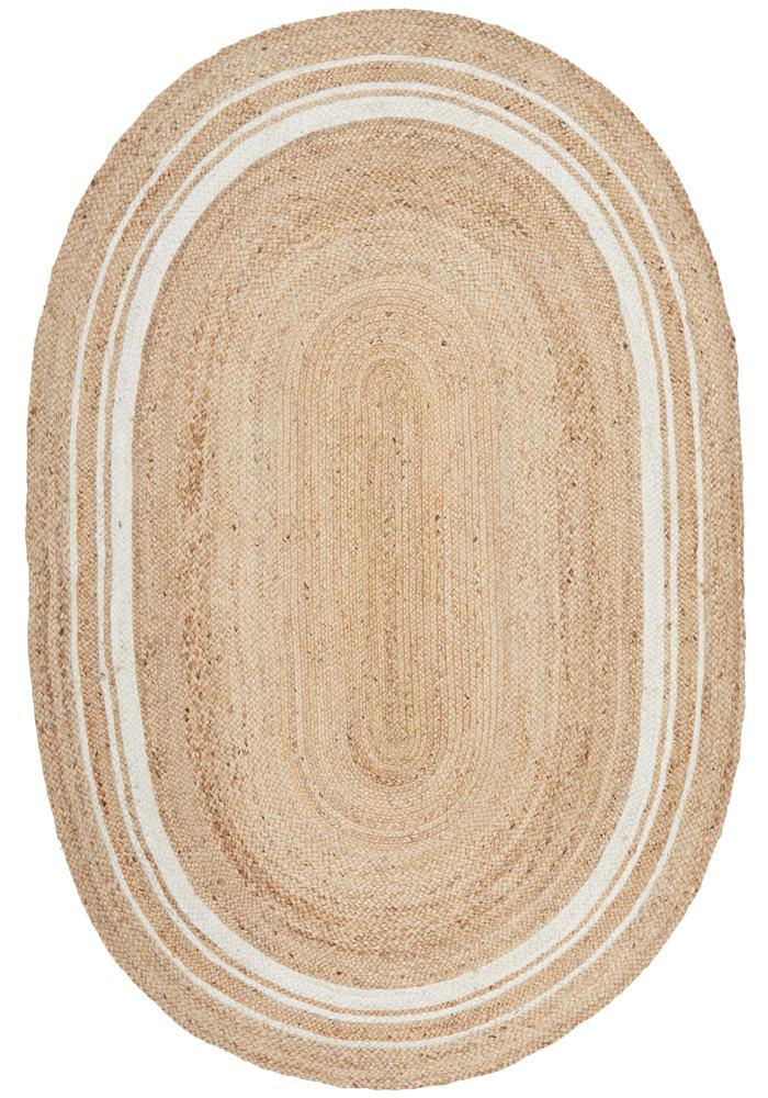 Nootka tribe Natural Oval Rug