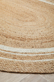 Nootka tribe Natural Oval Rug