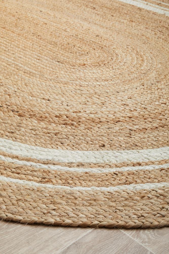 Nootka tribe Natural Oval Rug